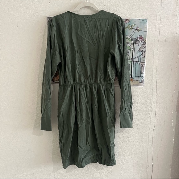 Michael Stars Mary Wrap Dress – Tarragon Green, Size M - Picture 2 of 8